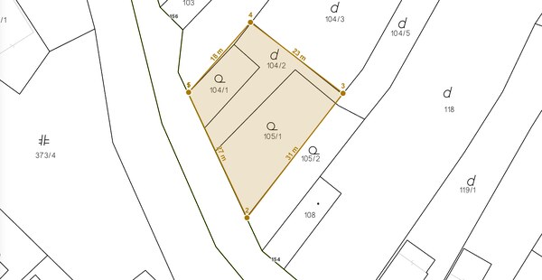 Na predaj stavebný pozemok, /š 27m/, Čierny Brod centrum, 592 m²