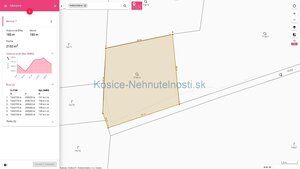 Pozemok Košice Krásna 2173 m2 stavebná parcela — foto 2