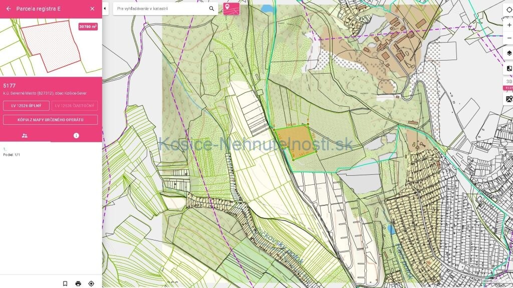 Vhodné pre developera - 30780 m2 pozemok intravilán Bankov, Košice - Sever — foto 2