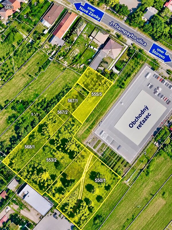 EXKLUZÍVNE - INVESTIČNÁ PRÍLEŽITOSŤ | GBELCE | 4 887 m² | STRATEGICKÁ POLOHA