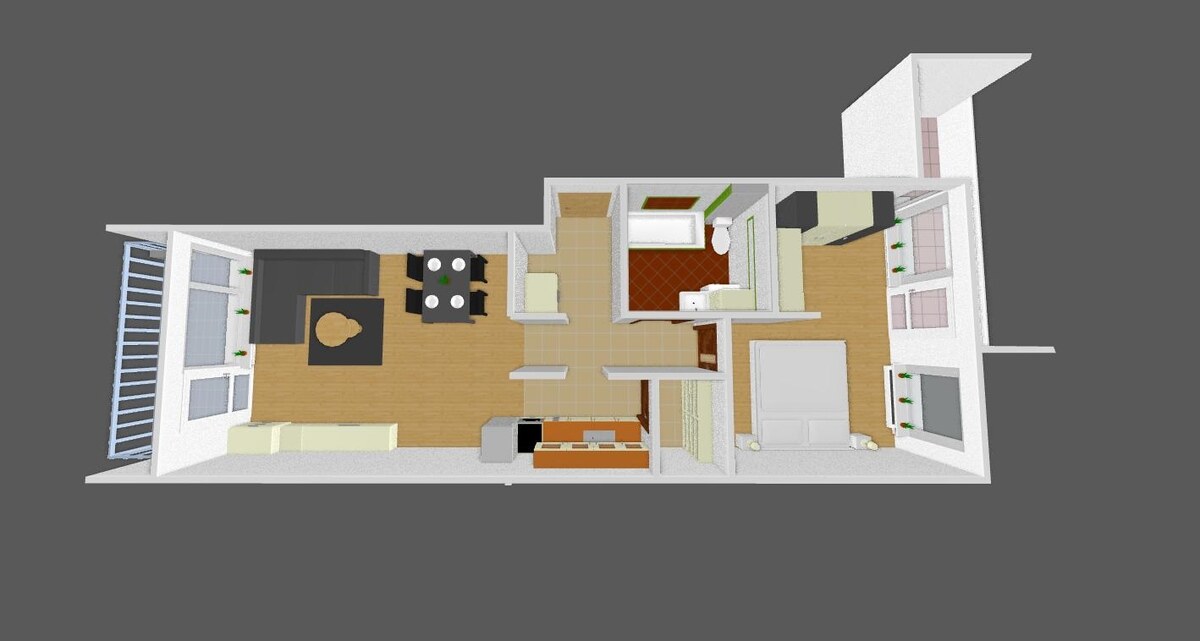 Na prenájom luxusný 2-izbový byt + 2 balkóny, 73 m², garážové státie, — foto 17