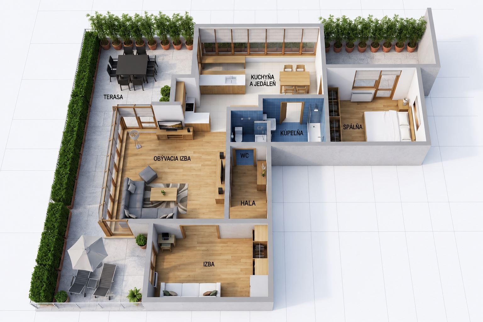 Na predaj výnimočný 3-izbový byt s veľkou terasou, 151 m2, Horský park — foto 29