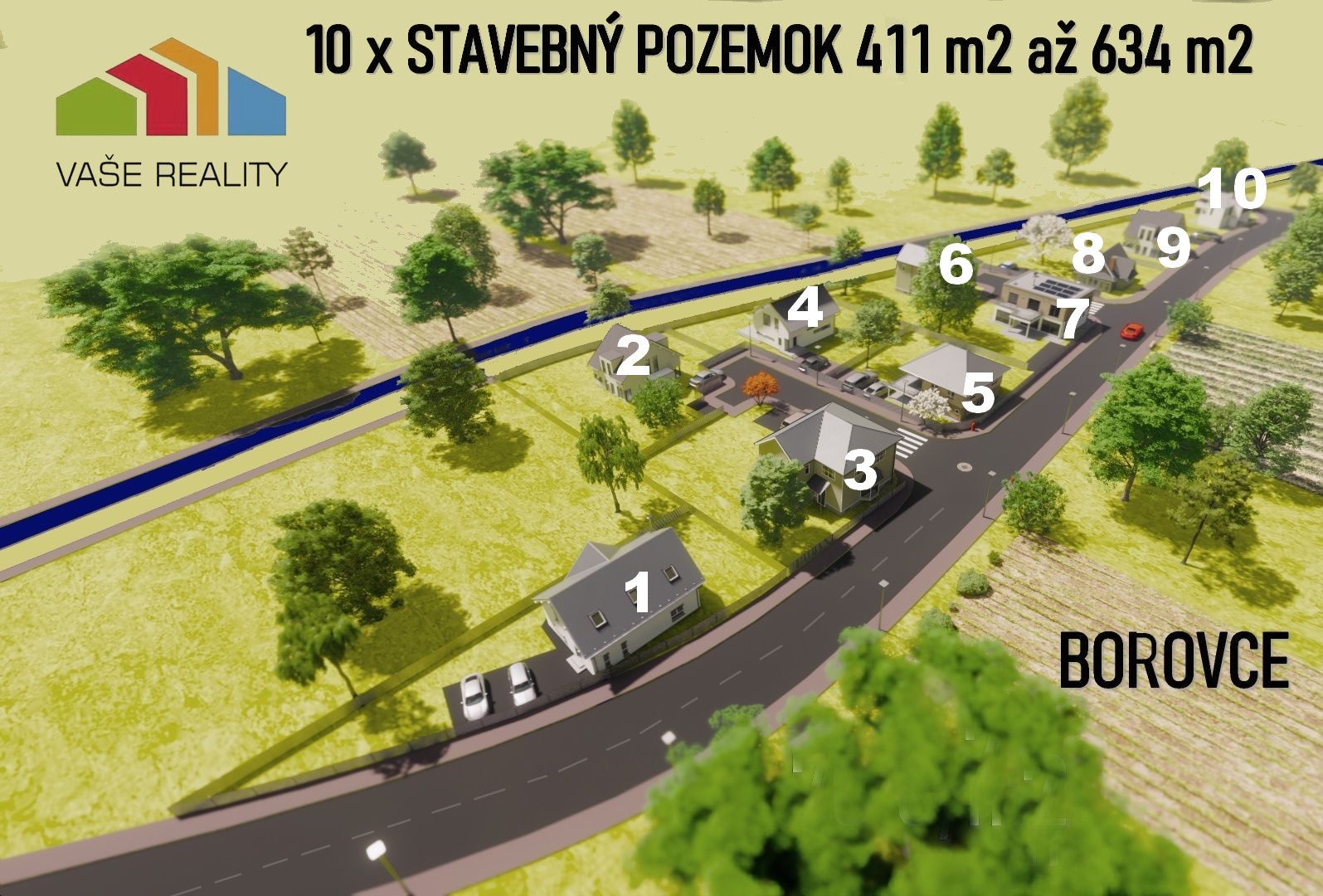 STAVEBNÝ POZEMOK 514 M² BOROVCE *VIDEO* /ELEKTRINA, VODA, KANALIZÁCIA/ — foto 4