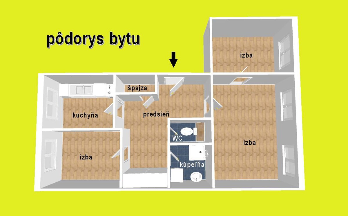 PRENÁJOM Moderný 3-izbový byt po rekonštrukcii v Piešťanoch — foto 9