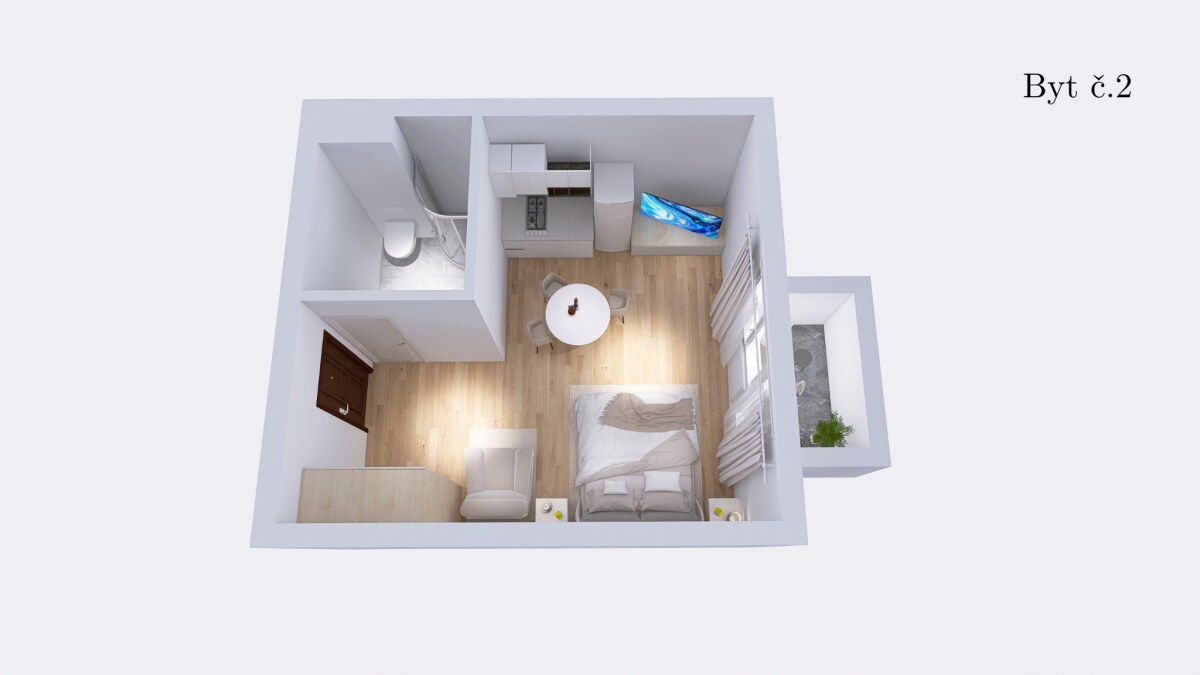 Kompletne zariadený nadštandardný 1-izbový apartmán – možnosť odpočtu DPH — foto 11