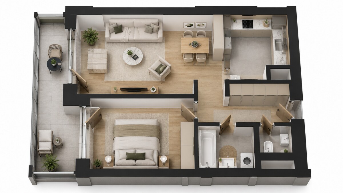 2i byt v štandarde, terasa 10 m2, novostavba 2026, 1x parkovacie miesto — foto 7